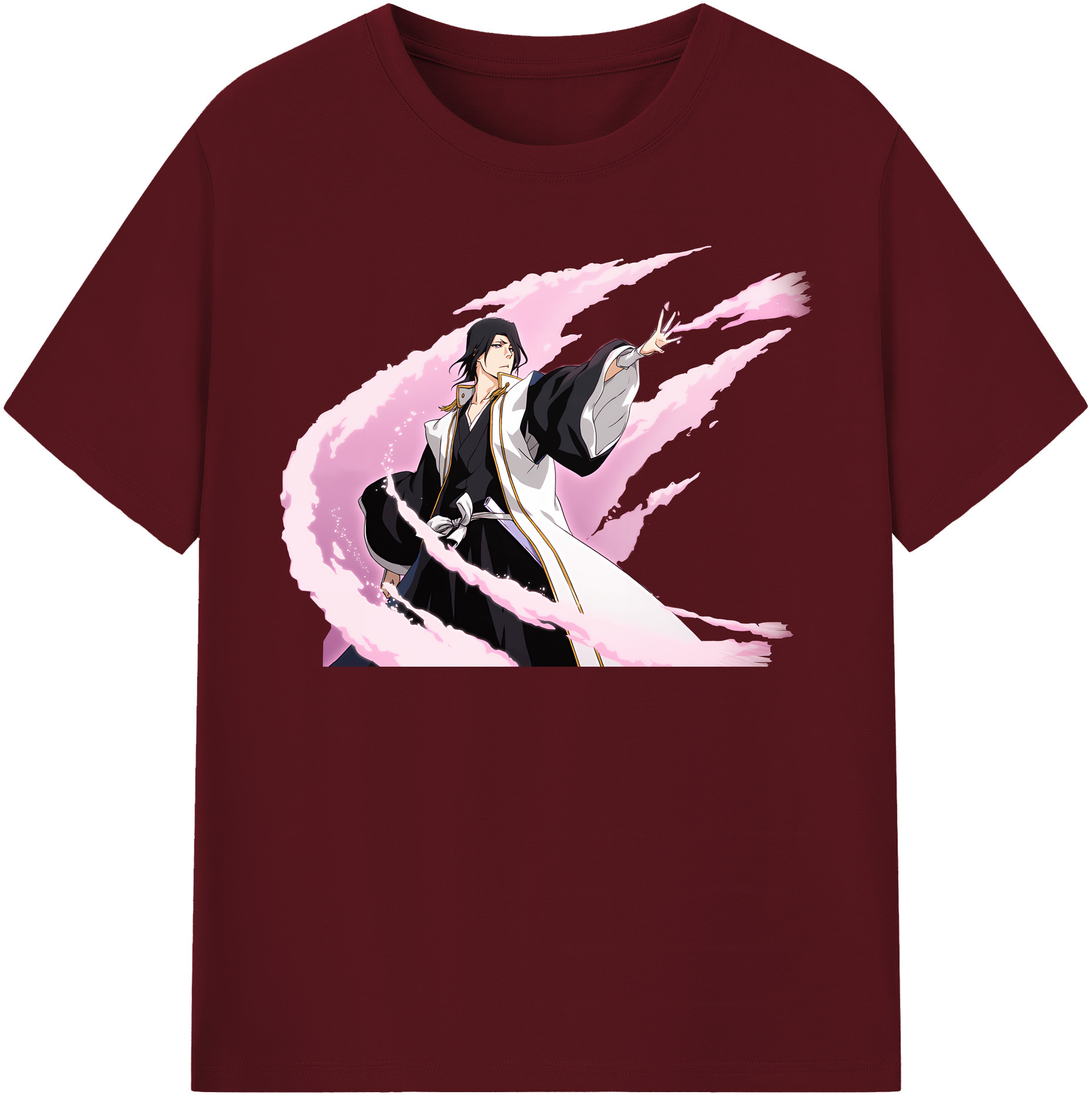 （画像用） ブリーチ くちき びゃくや BLEACH Kuchiki Byakuya 綿100％半袖Tシャツ（フロントプリント）